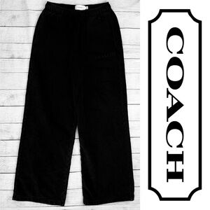 COACH Men's Garment Dyed Straight Leg Sweatpants Black Size Small Medium